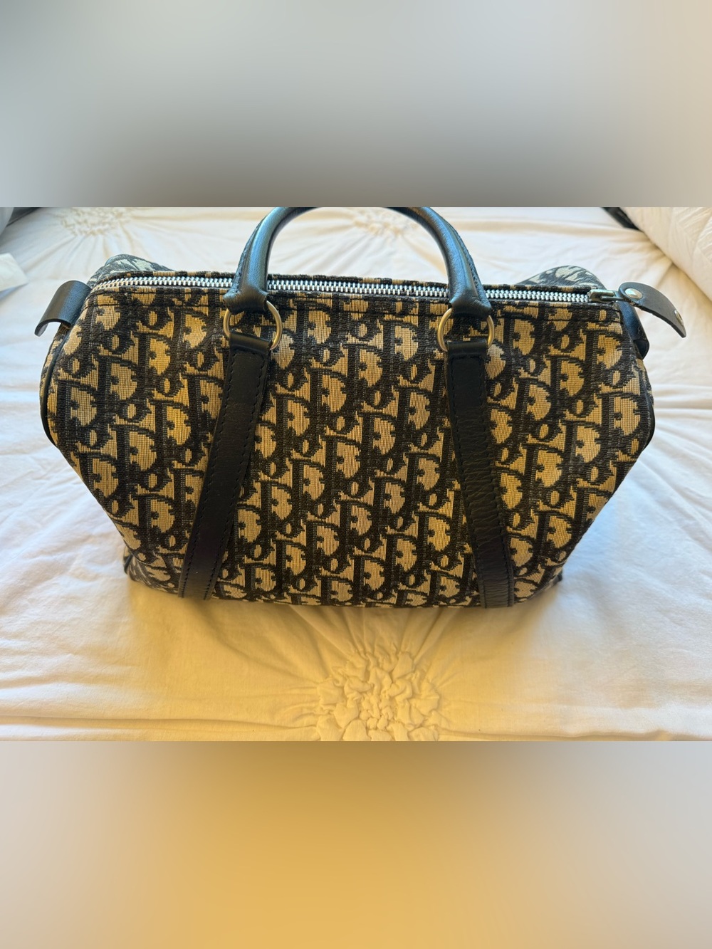 Vintage Christian Dior Trotter Oblique Boston Bag